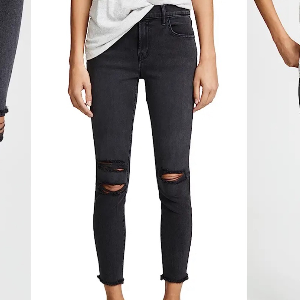 Jbrand Photo Ready Cropped Mid Rise Skinny Jeans - Mercy